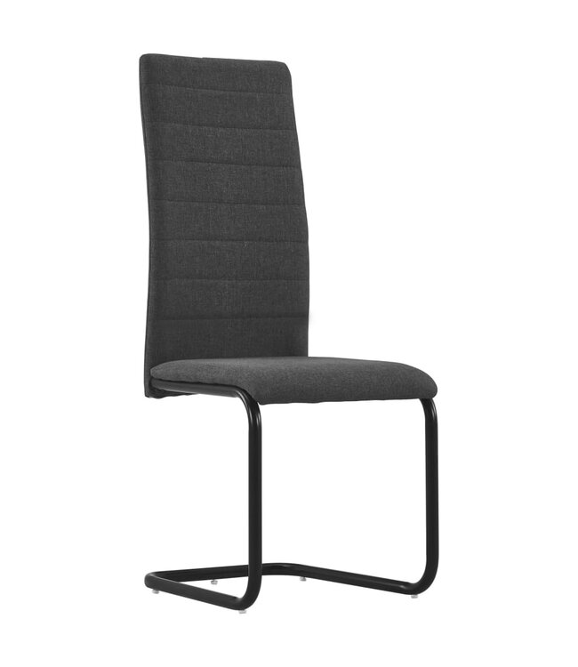 Eetkamerstoelen 2 st stof donkergrijs