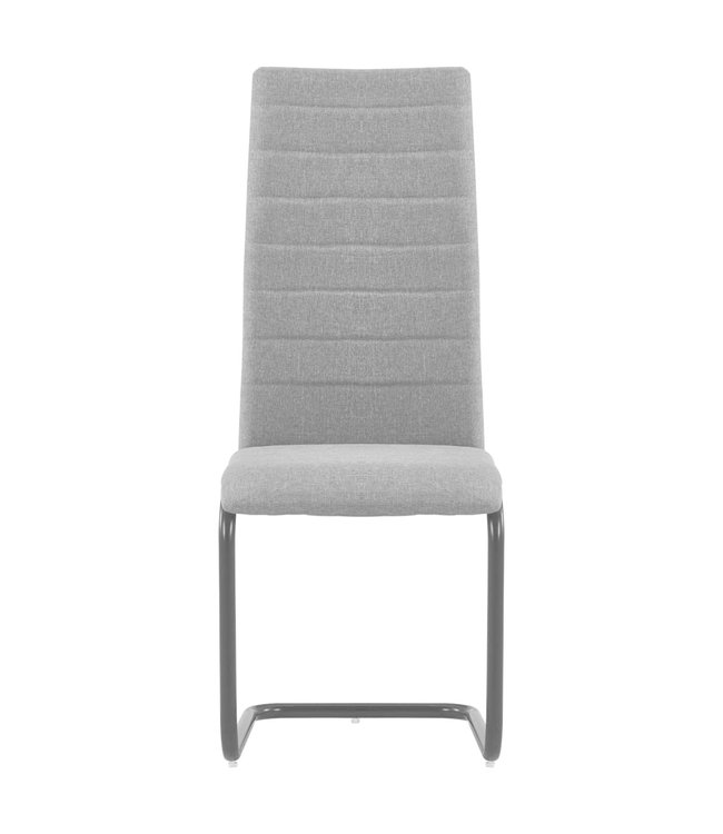 Eetkamerstoelen 2 st stof lichtgrijs