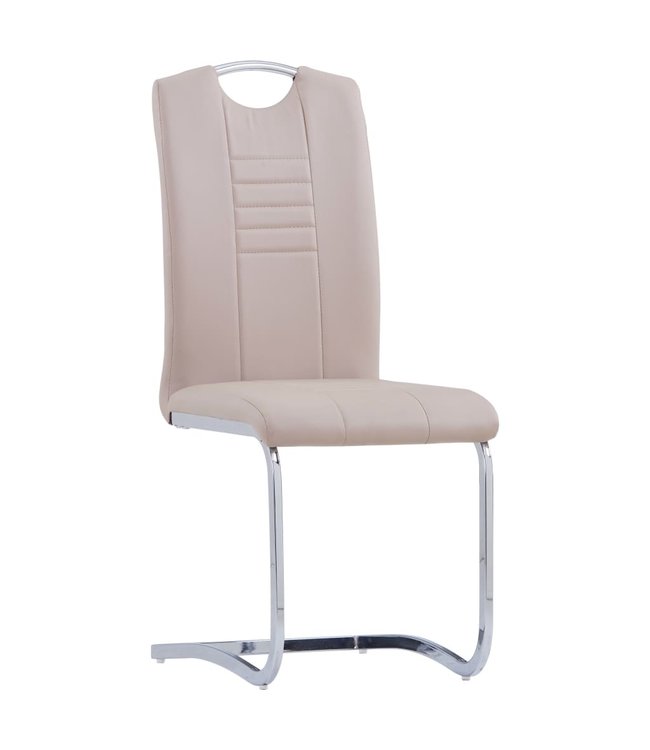 Eetkamerstoelen 4 st kunstleer cappuccino