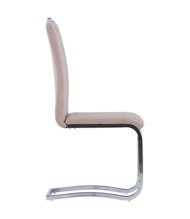 Eetkamerstoelen 4 st kunstleer cappuccino