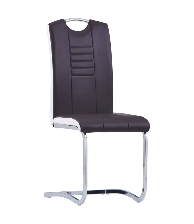 Eetkamerstoelen 2 st kunstleer bruin