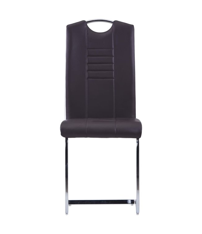 Eetkamerstoelen 2 st kunstleer bruin