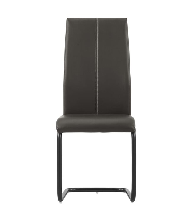 Eetkamerstoelen 4 st kunstleer bruin