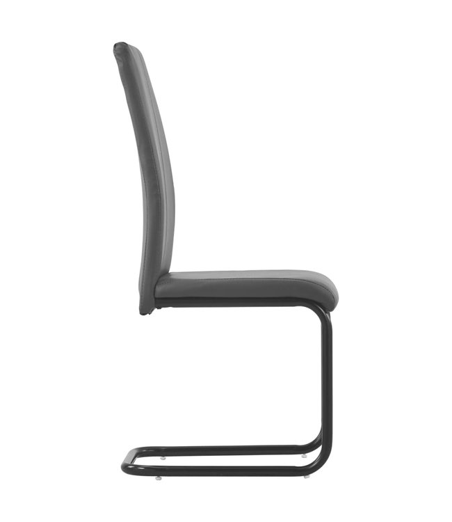 Eetkamerstoelen 2 st kunstleer grijs