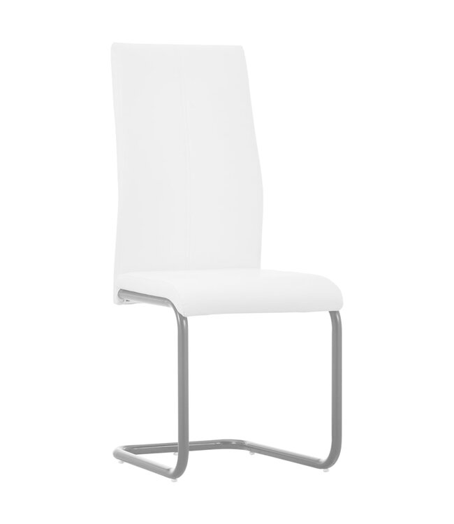 Eetkamerstoelen 4 st kunstleer wit