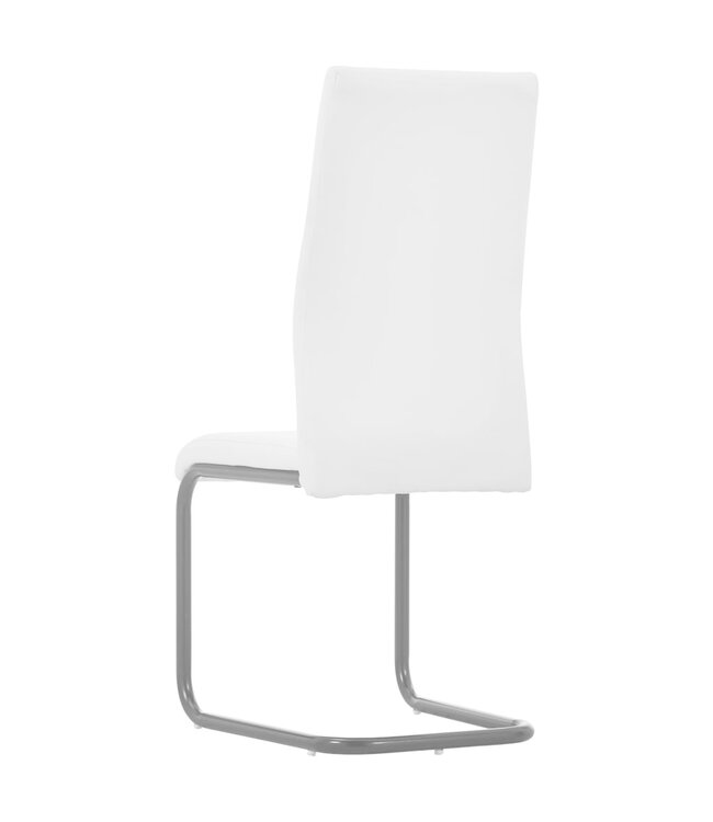 Eetkamerstoelen 4 st kunstleer wit