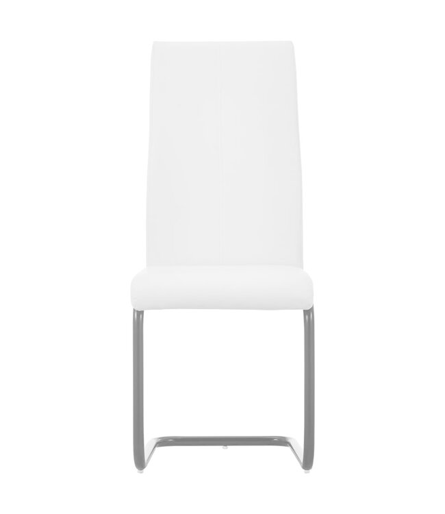 Eetkamerstoelen 4 st kunstleer wit