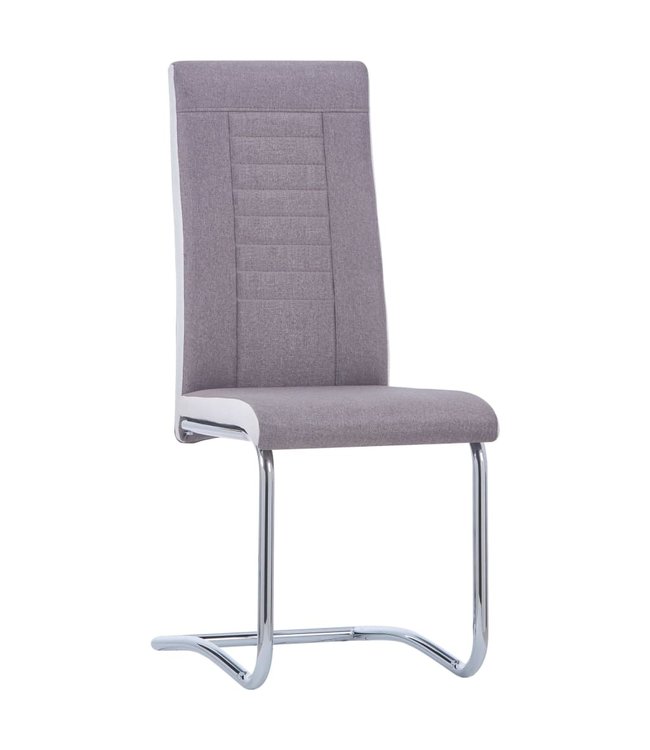 Eetkamerstoelen 4 st stof taupe