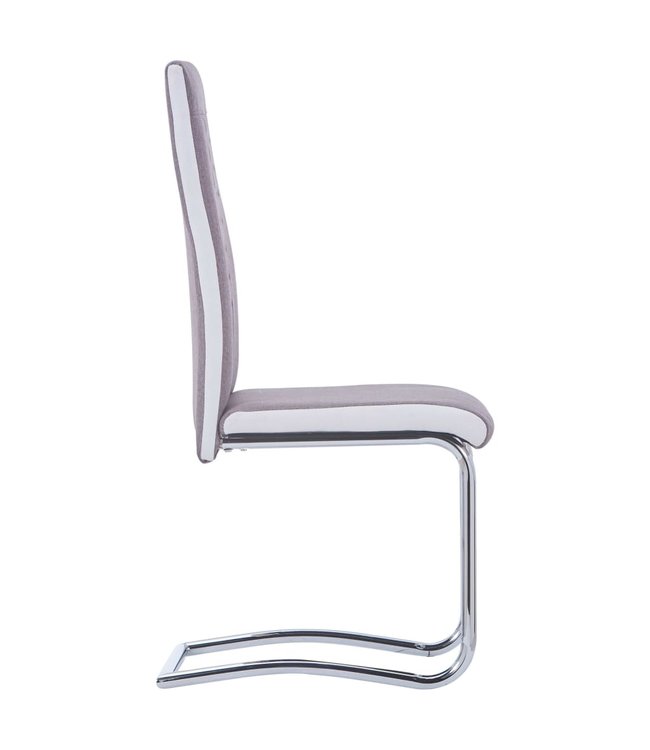 Eetkamerstoelen 4 st stof taupe