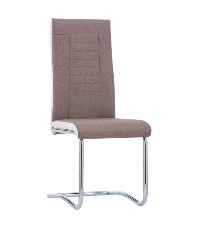 Eetkamerstoelen 2 st stof bruin