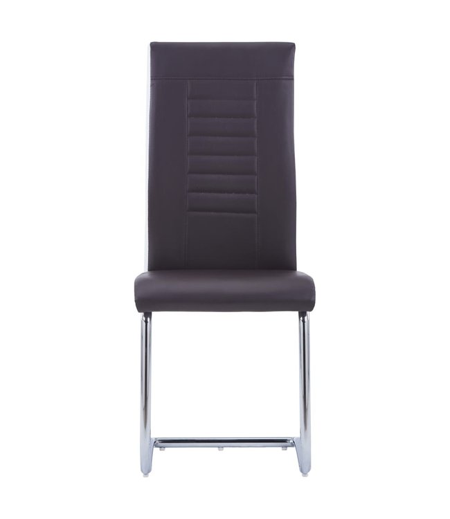 Eetkamerstoelen 2 st kunstleer bruin