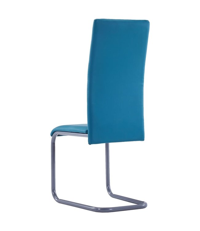 Eetkamerstoelen 2 st kunstleer blauw