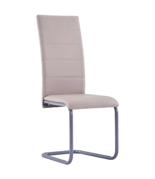 Eetkamerstoelen 4 st kunstleer cappuccino