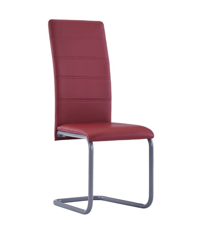 Eetkamerstoelen 4 st kunstleer rood