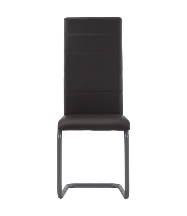 Eetkamerstoelen 4 st kunstleer bruin