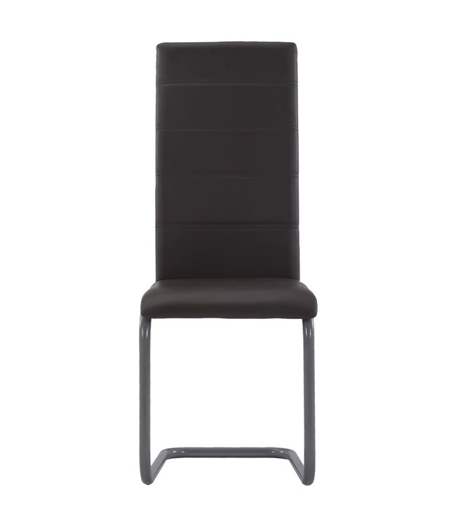 Eetkamerstoelen 2 st kunstleer bruin