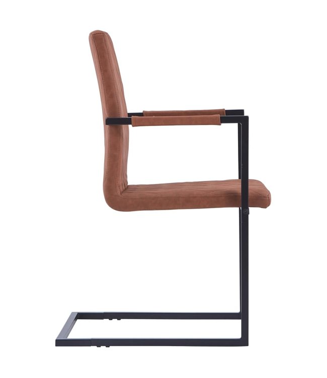 Eetkamerstoelen 2 st kunstleer bruin