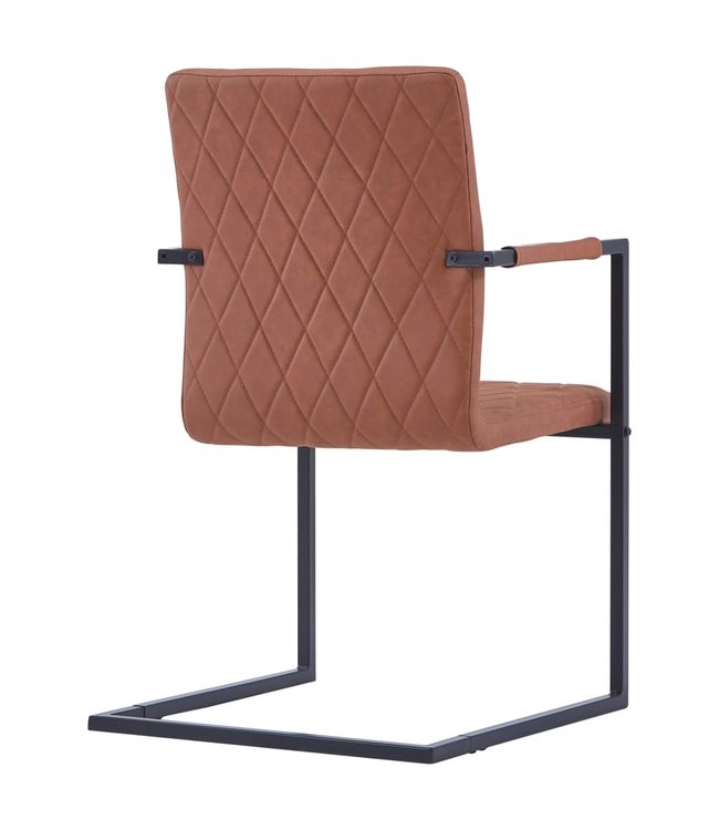 Eetkamerstoelen 2 st kunstleer bruin