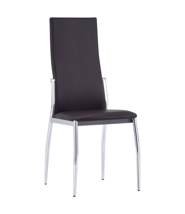 Eetkamerstoelen 4 st kunstleer bruin