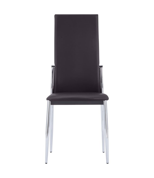 Eetkamerstoelen 4 st kunstleer bruin