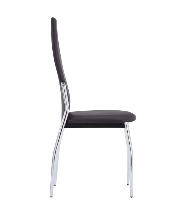 Eetkamerstoelen 4 st kunstleer bruin
