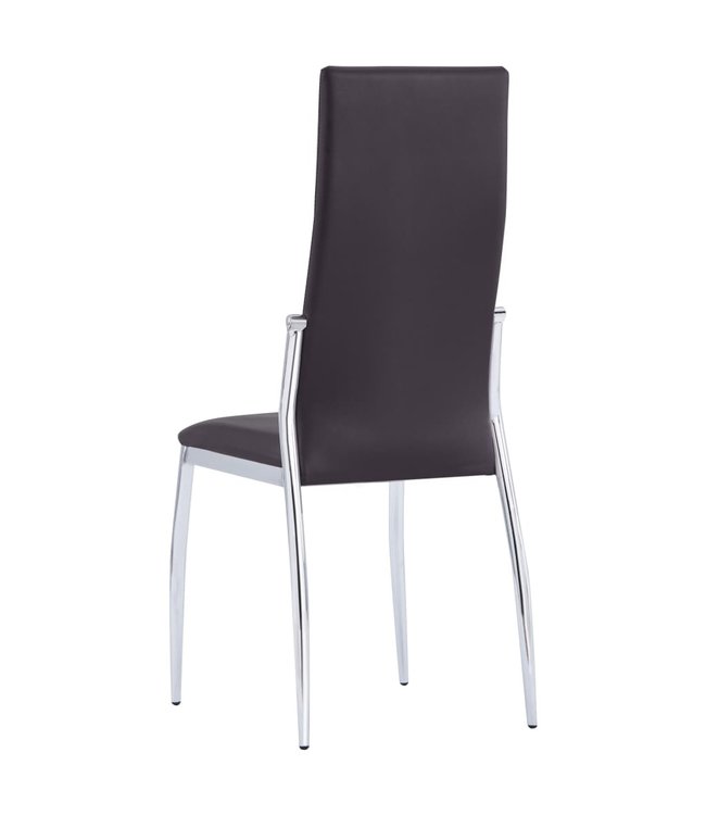 Eetkamerstoelen 4 st kunstleer bruin