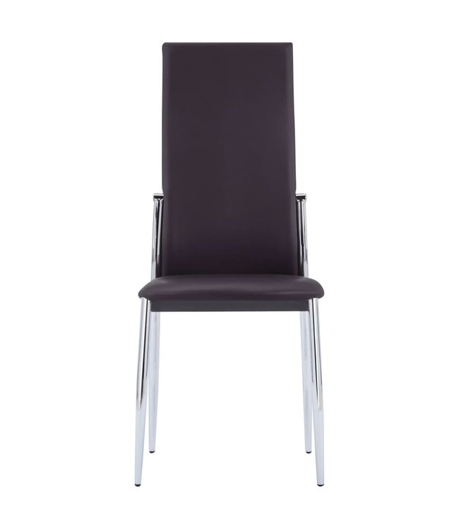 Eetkamerstoelen 2 st kunstleer bruin