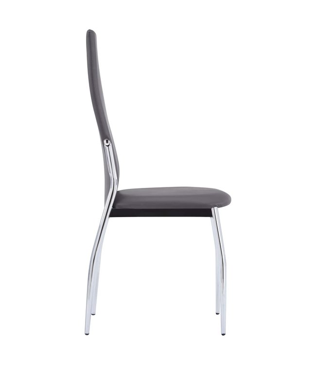 Eetkamerstoelen 2 st kunstleer grijs