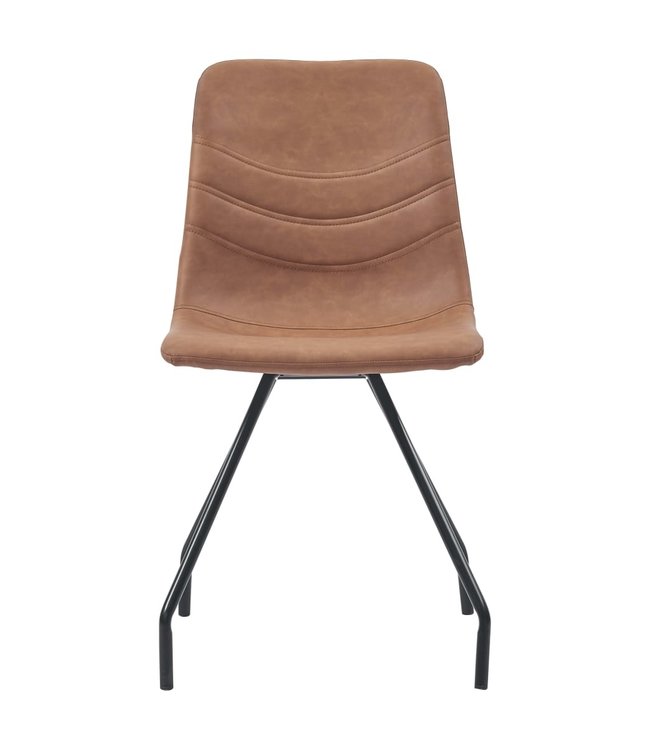 Eetkamerstoelen 4 st kunstleer bruin