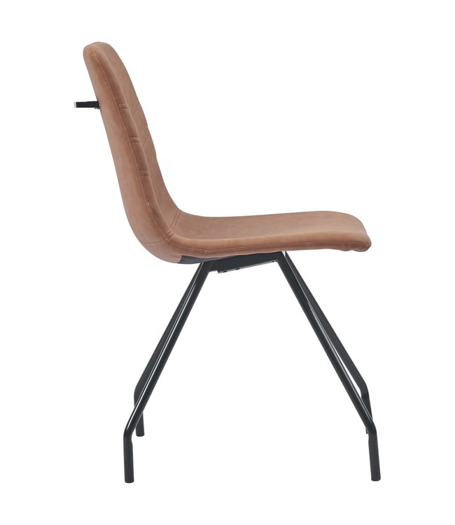 Eetkamerstoelen 4 st kunstleer bruin