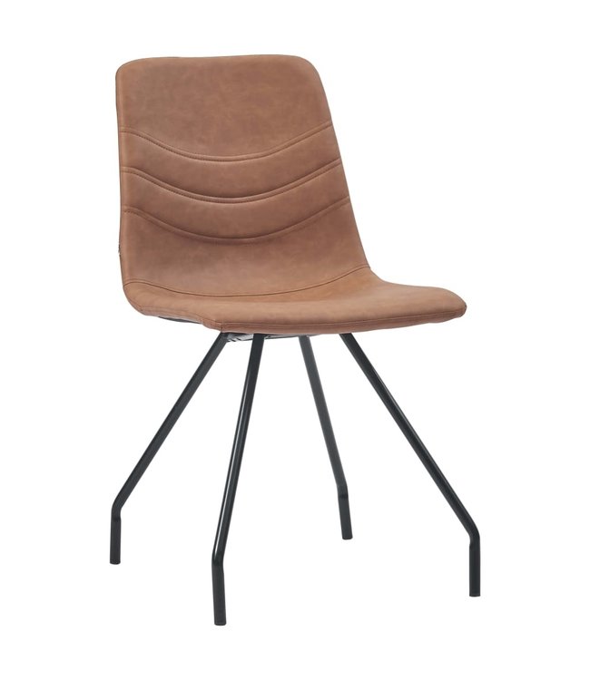 Eetkamerstoelen 2 st kunstleer bruin