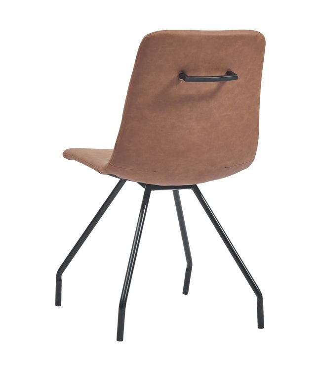 Eetkamerstoelen 2 st kunstleer bruin