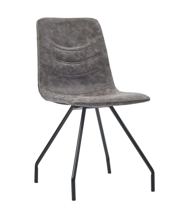Eetkamerstoelen 4 st kunstleer donkerbruin