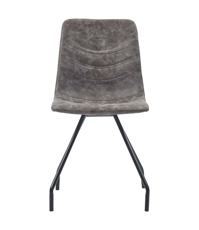 Eetkamerstoelen 4 st kunstleer donkerbruin