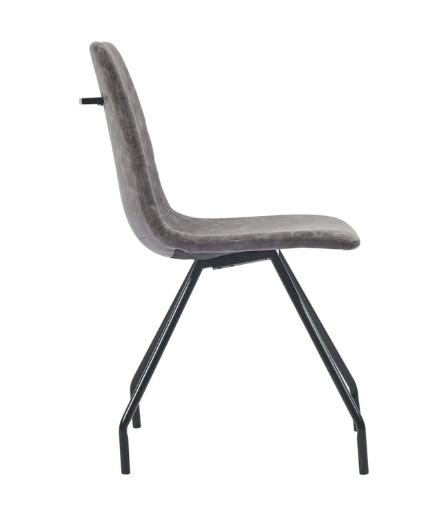 Eetkamerstoelen 4 st kunstleer donkerbruin