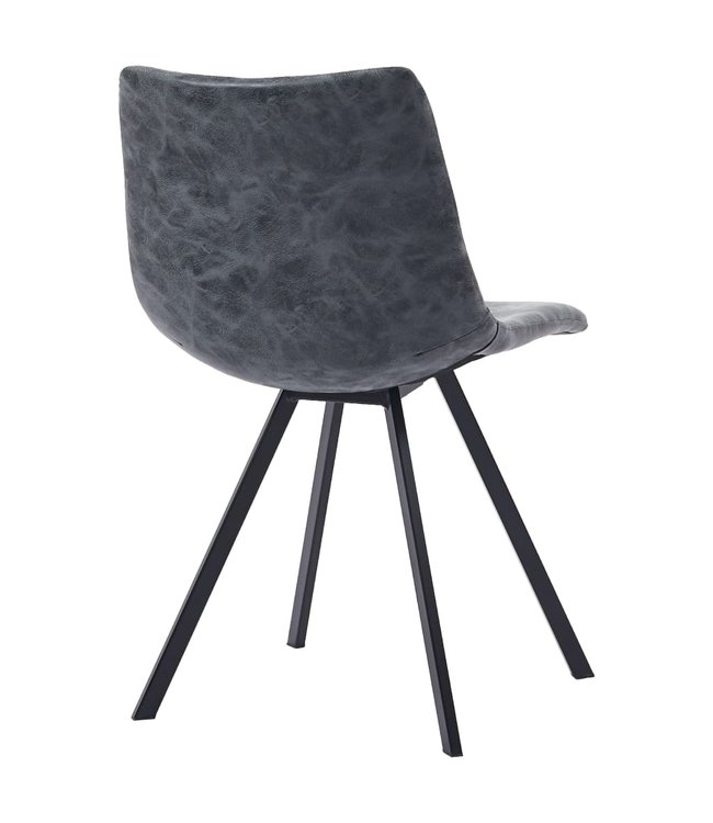 Eetkamerstoelen 2 st kunstleer zwart