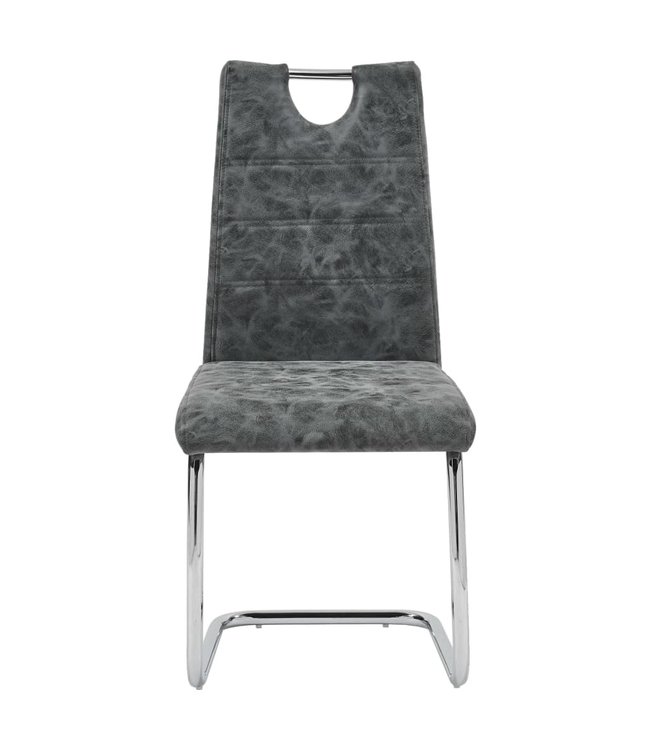 Eetkamerstoelen 4 st kunstleer zwart