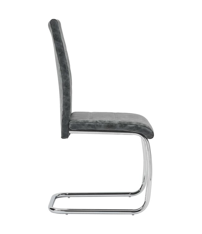 Eetkamerstoelen 2 st kunstleer zwart