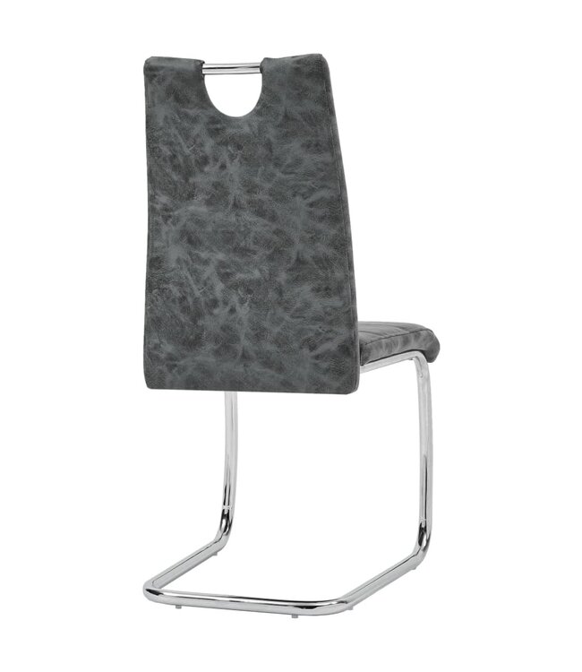 Eetkamerstoelen 2 st kunstleer zwart