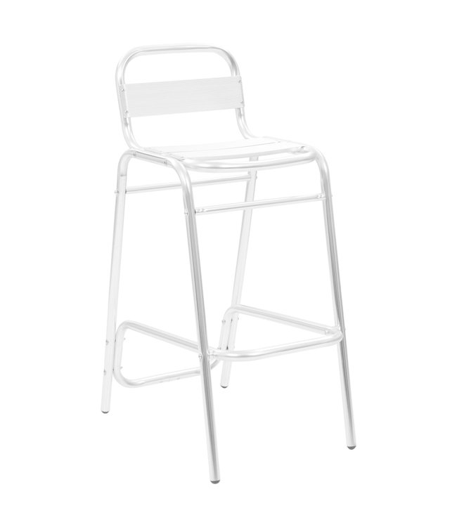 Barstoelen stapelbaar 2 st aluminium