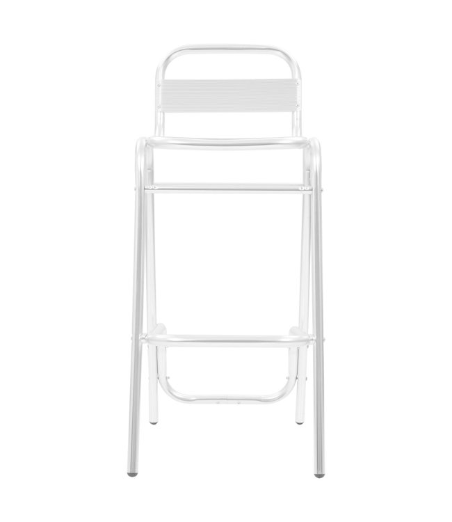 Barstoelen stapelbaar 2 st aluminium