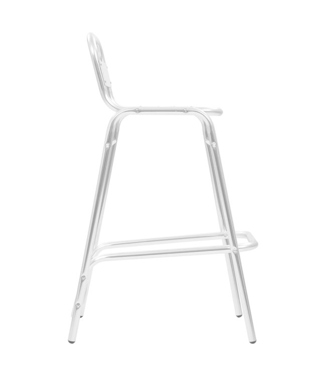 Barstoelen stapelbaar 2 st aluminium
