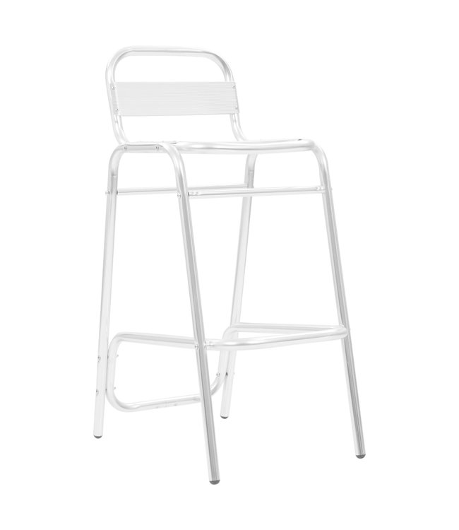 Barstoelen stapelbaar 2 st aluminium