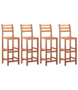 Barstoelen 4 st massief acaciahout