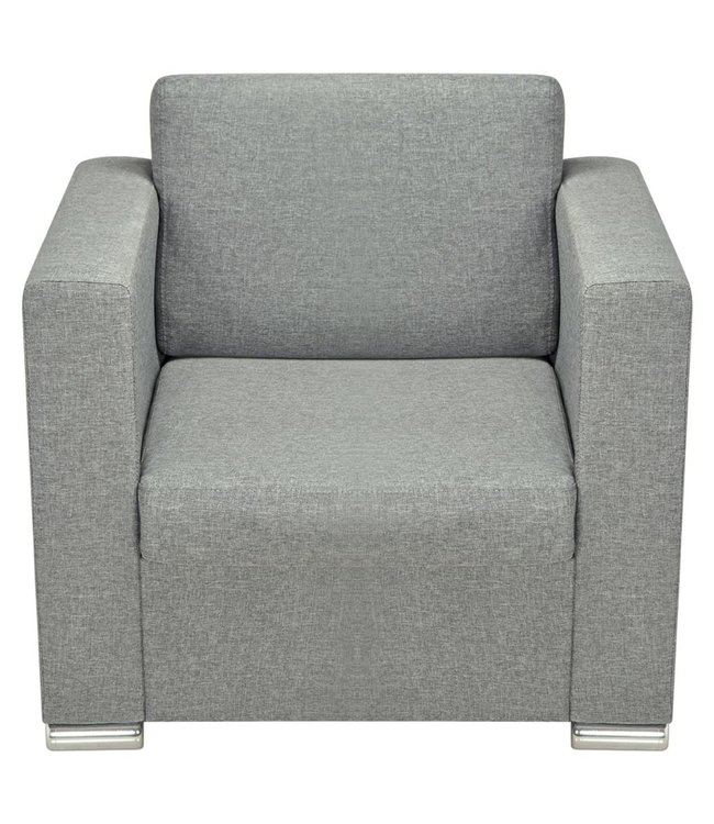 Zithoek 3-delig textiel lichtgrijs