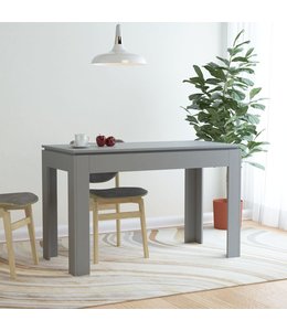 Eettafel 120x60x76 cm spaanplaat grijs