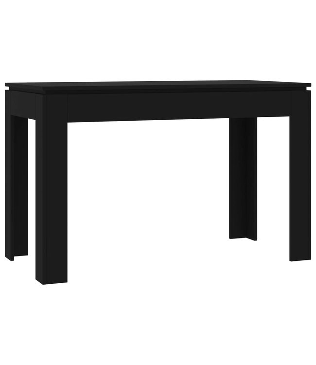 Eettafel 120x60x76 cm spaanplaat zwart