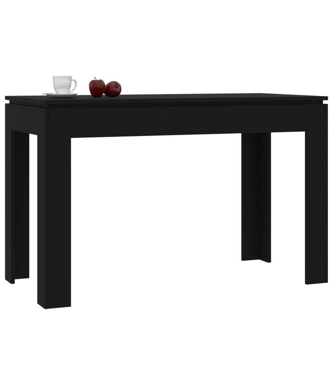Eettafel 120x60x76 cm spaanplaat zwart