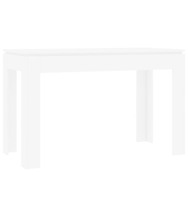 Eettafel 120x60x76 cm spaanplaat wit