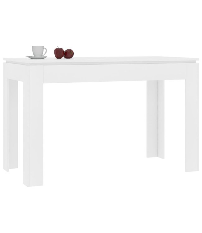 Eettafel 120x60x76 cm spaanplaat wit